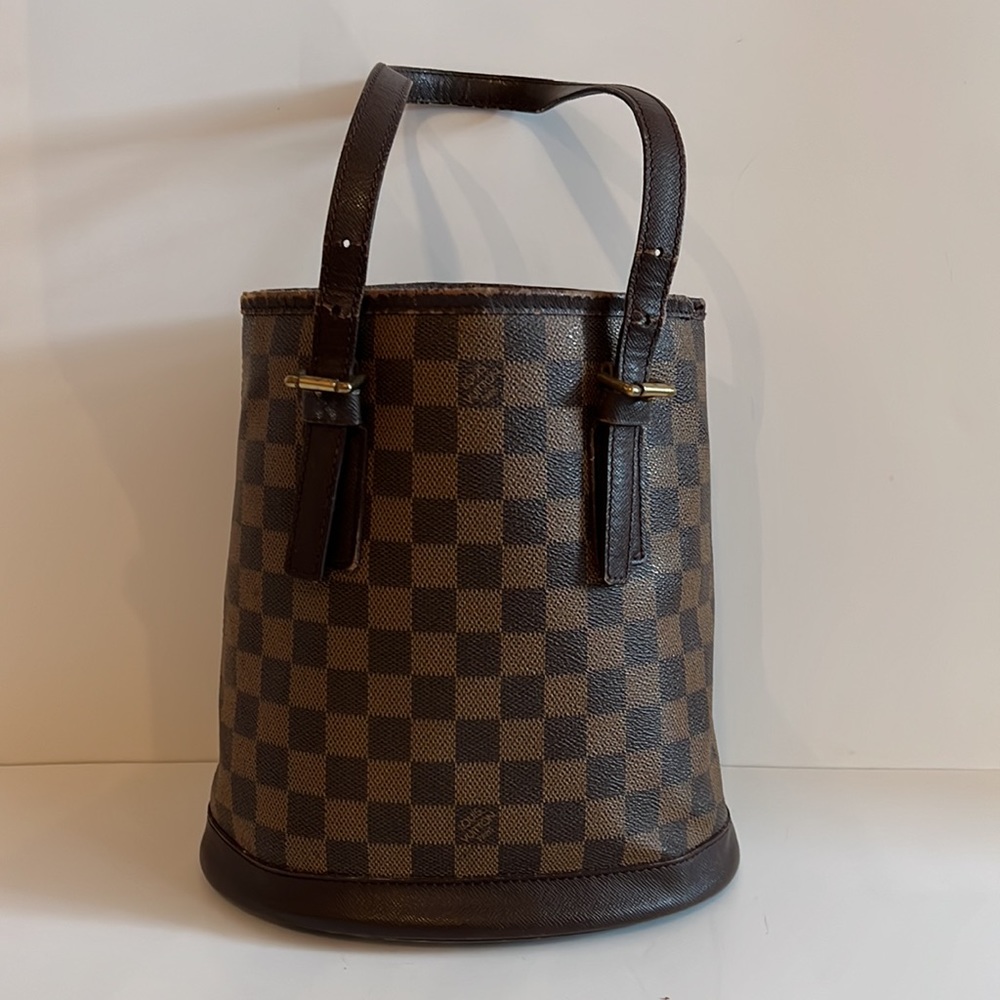 Louis Vuitton Marais bucket bag in Damier Ebene - Picture 3 of 16